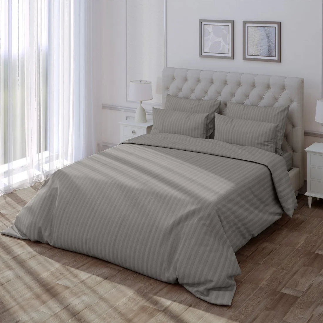1.5-спальный комплект постельного белья Verossa Gray VRT 1565 70032 ST13 23