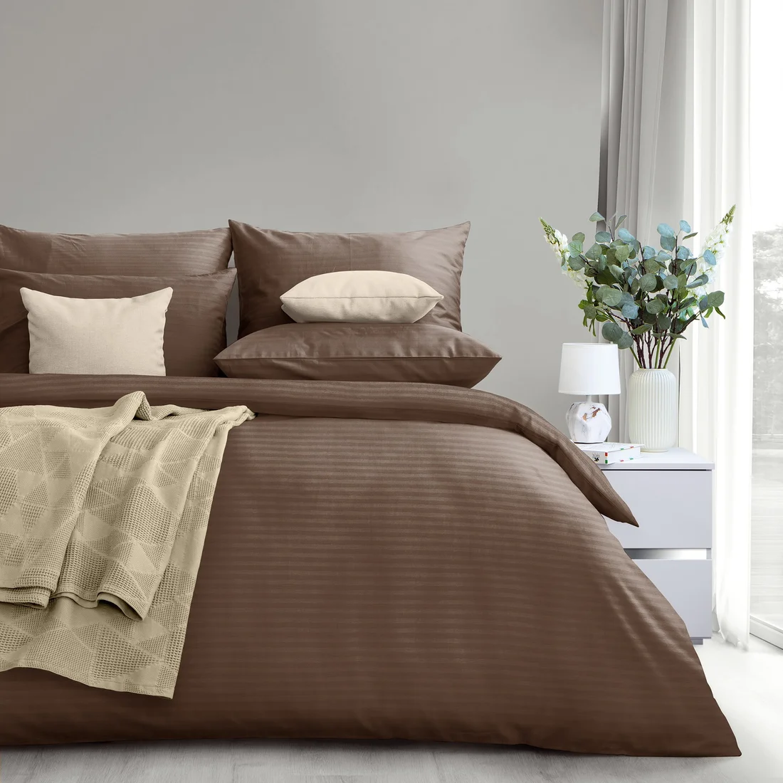 2-спальный комплект постельного белья Verossa Stripe Taupe 2сп VRT 2080 70258 ST13 23