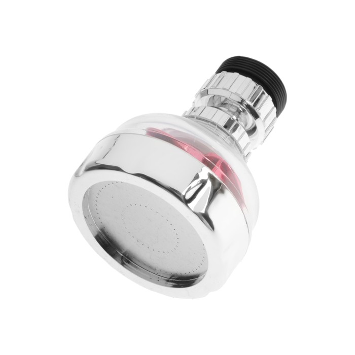 Аэратор ZEIN Z3632-1, поворотный, на шарнире, с красным вентилятором, хром/прозрачный