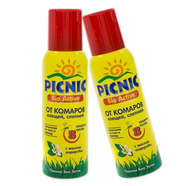 Аэрозоль от комаров и клещей Picnic Bio Act, 125 мл