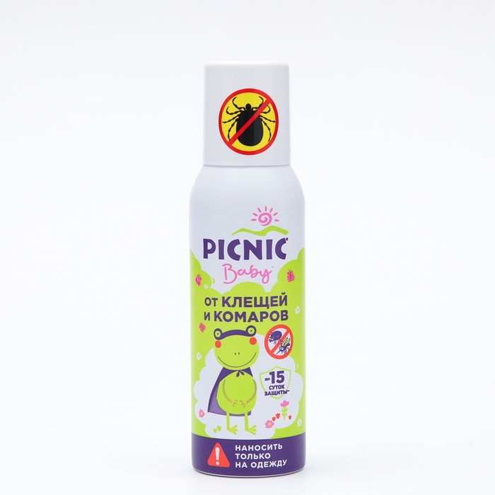 Аэрозоль Репеллент Picnic Baby, от клещей и комаров, флакон, 125 мл