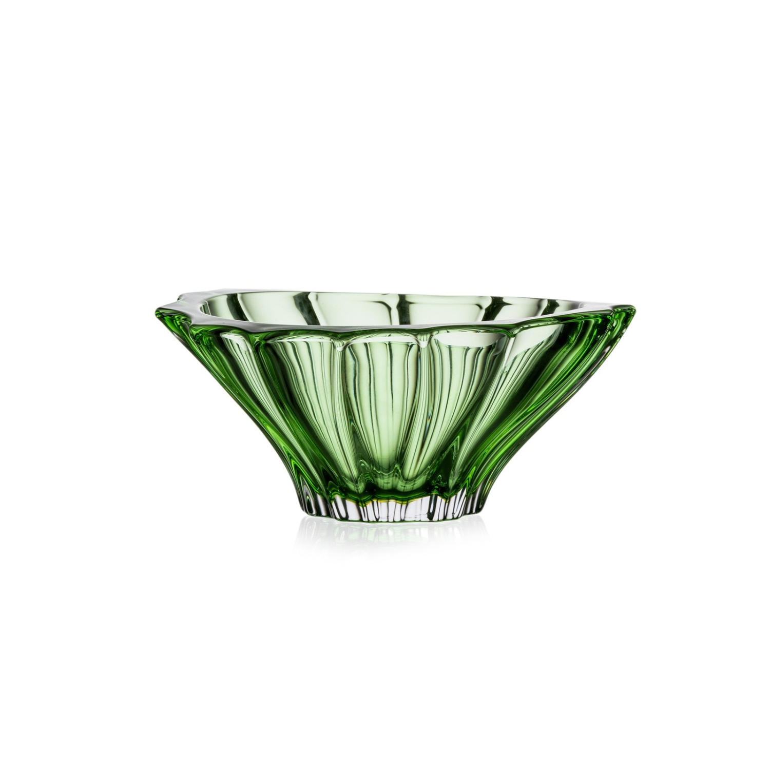 Блюдо Aurum Crystal Plantica green 22 см