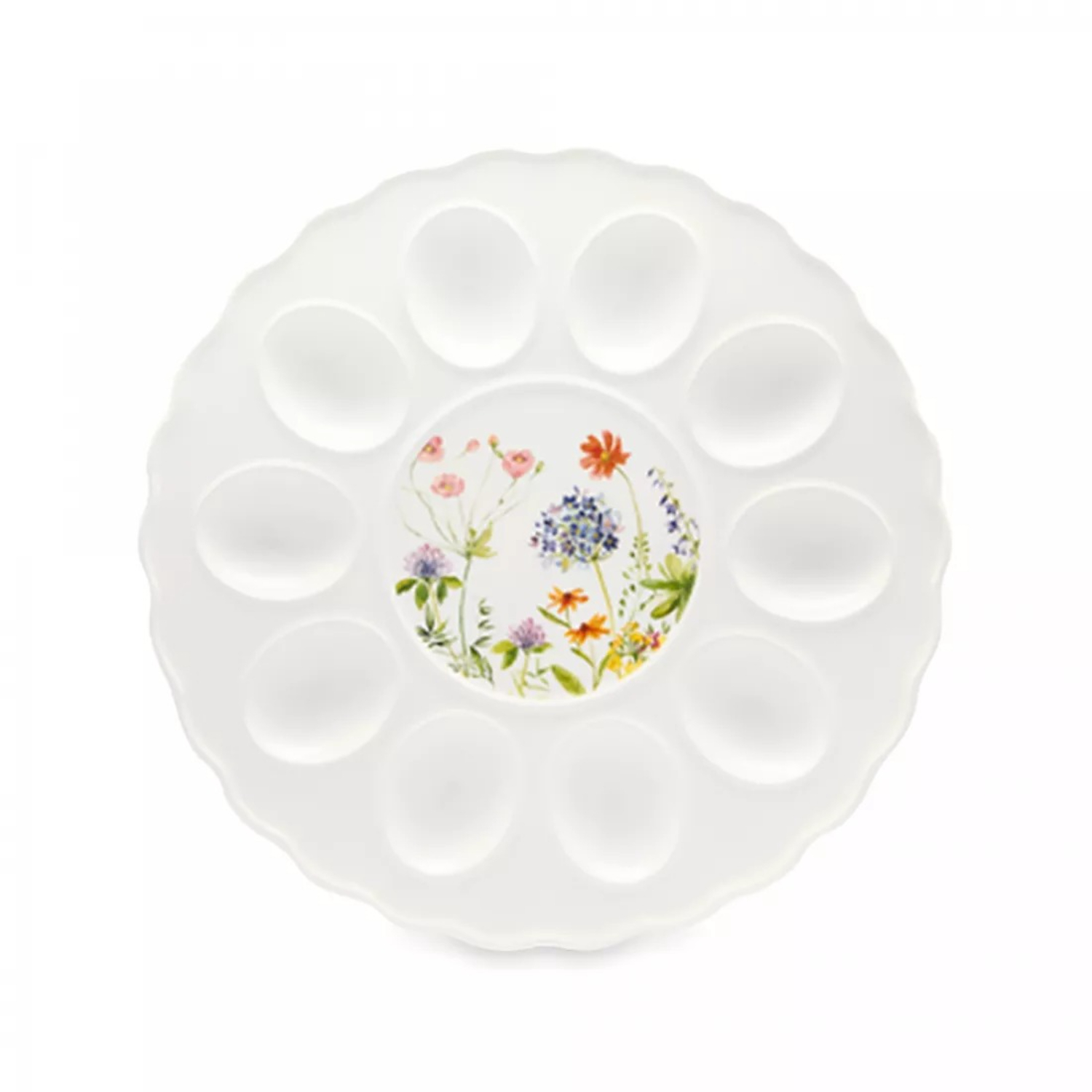 Блюдо Decor de table для 10 яиц круглое, керамика 28 см