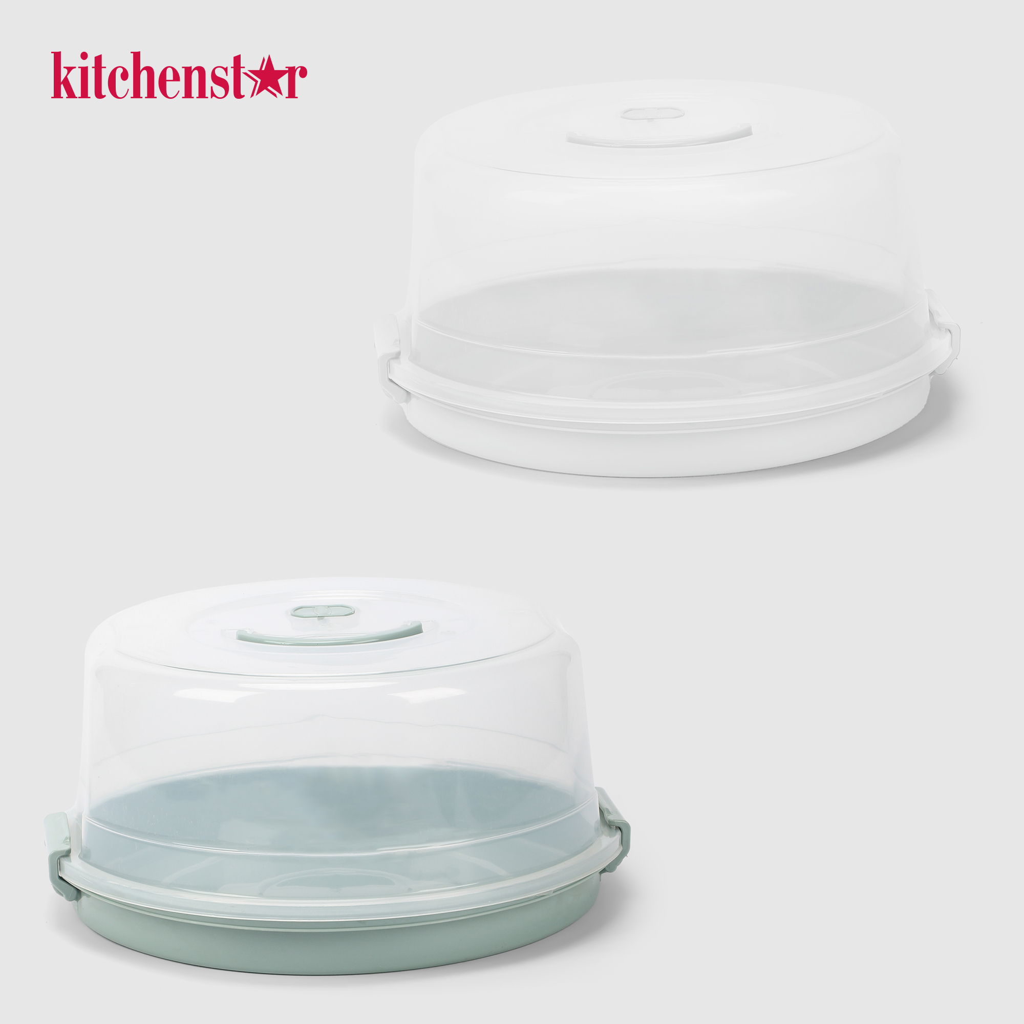 Блюдо для торта Kitchenstar Maxi armada с крышкой 30 см