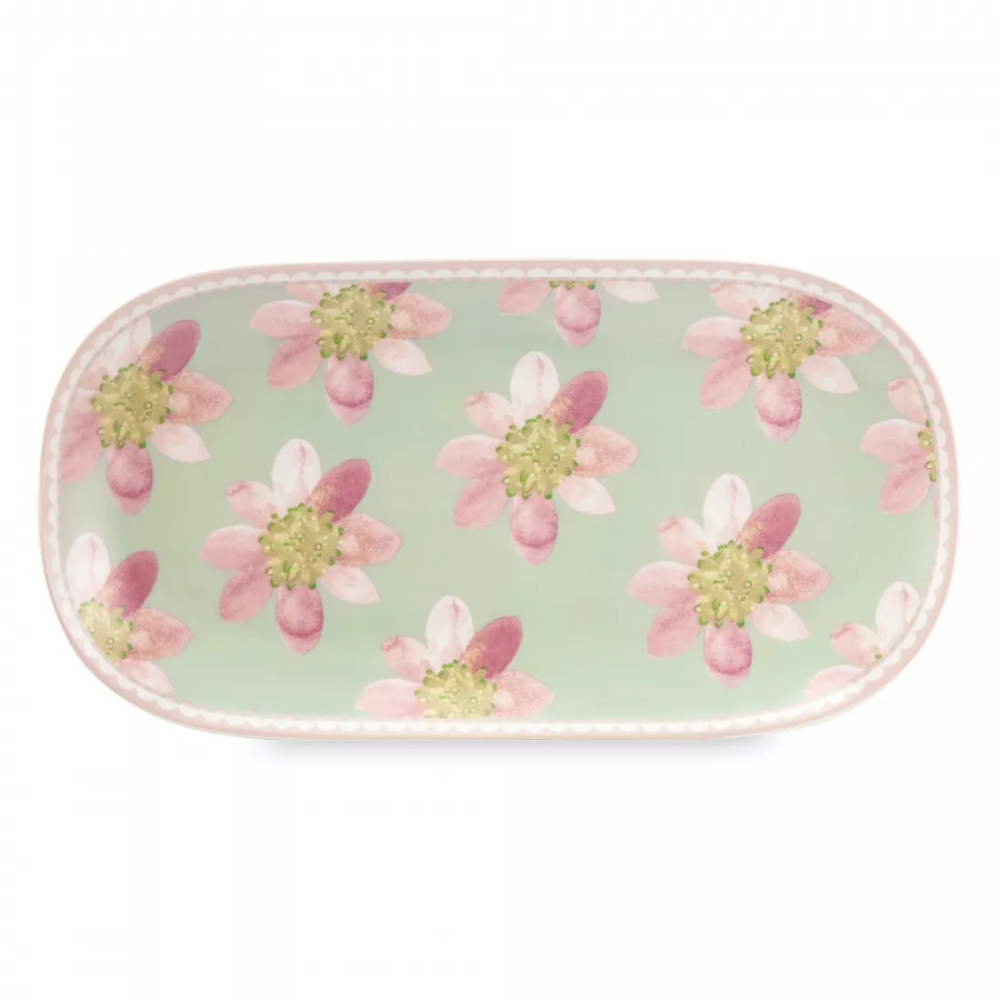 Блюдо Maxwell & Williams Primula овальное шалфей 33х17,5 см