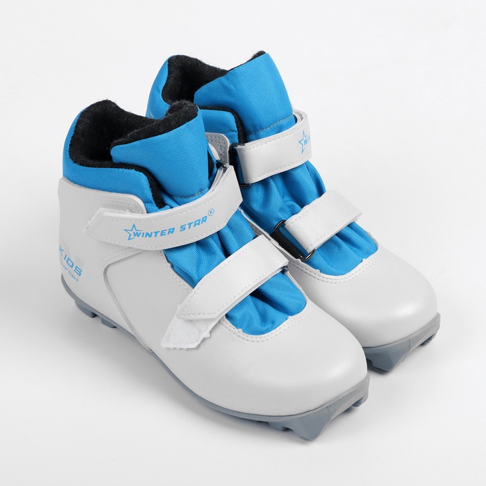Ботинки лыжные детские Winter Star comfort kids, NNN, размер 30, белые, голубые