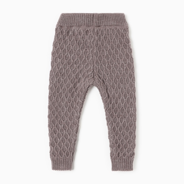 Брюки детские вязаные MINAKU: Knitwear collection, рост 68-74 см, кофейные