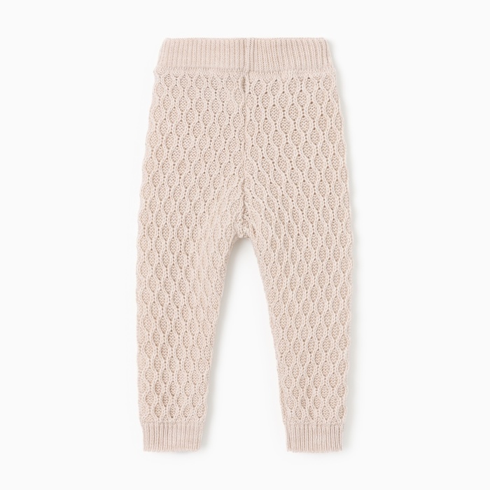 Брюки детские вязаные MINAKU: Knitwear collection, рост 74-80 см, бежевые