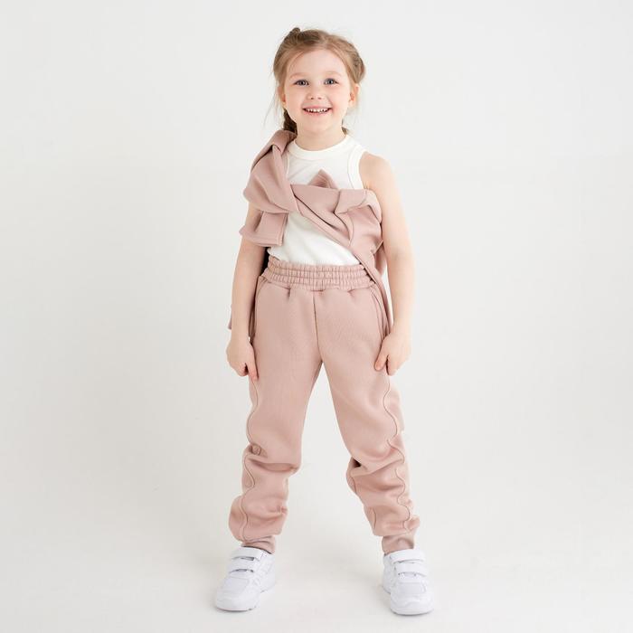 Брюки для девочки MINAKU: Basic Line KIDS, цвет пудра, рост 158