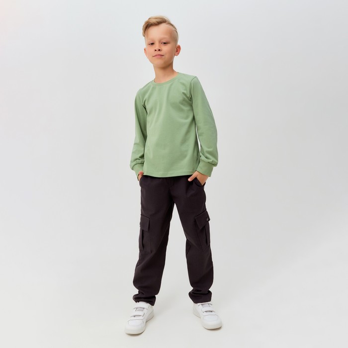 Брюки для мальчика MINAKU: Casual collection, коричневые, рост 140