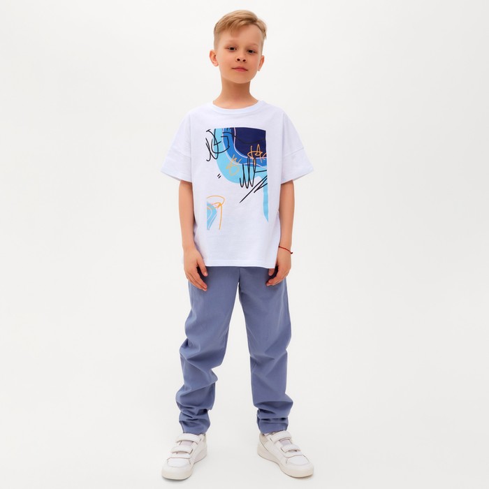 Брюки для мальчика MINAKU: Cotton collection, синие, рост 98 см