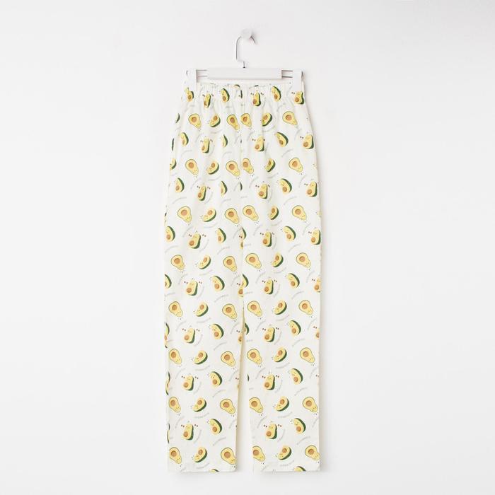Брюки домашние женские KAFTAN Avocado, размер 44-46, белые