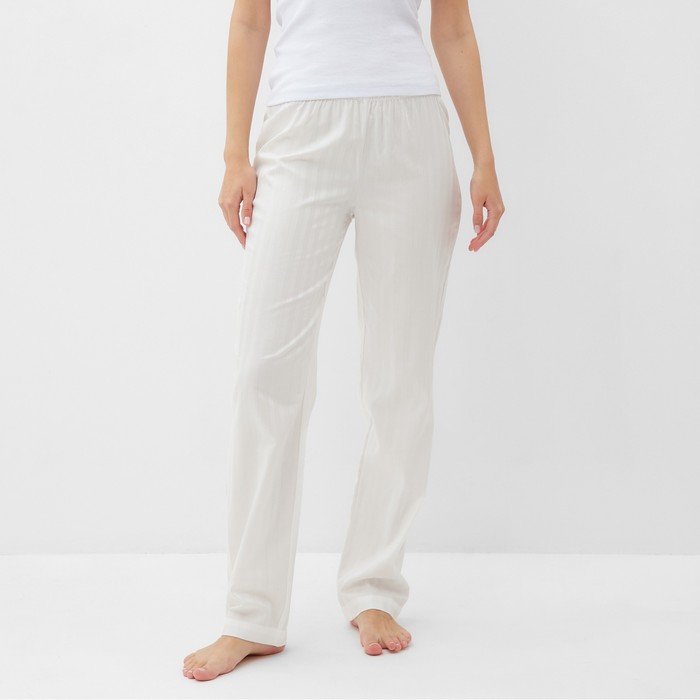 Брюки домашние женские KAFTAN Base, белые, размер 44-46