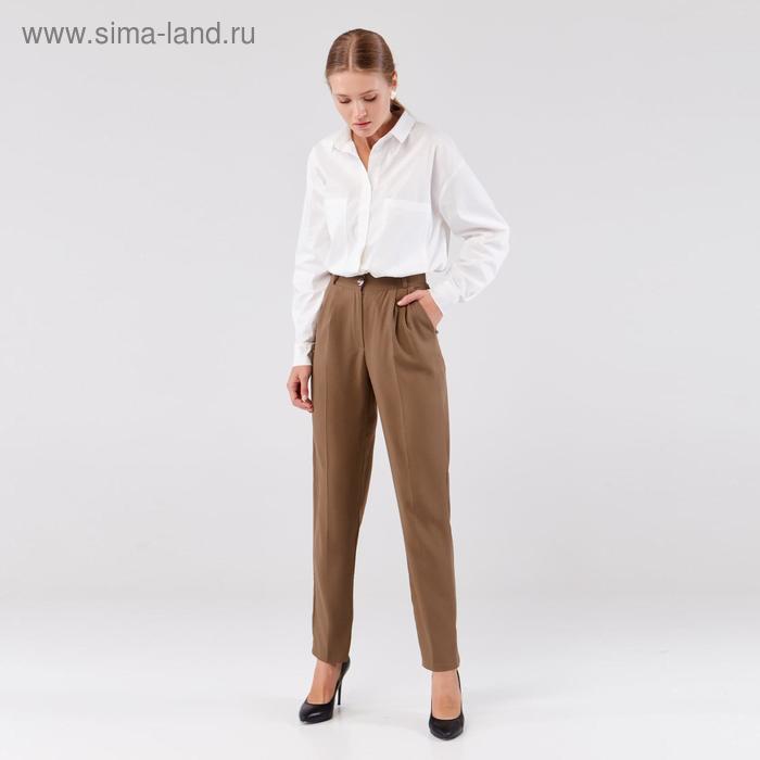 Брюки женские MINAKU: Dress code, бежевые, размер 50