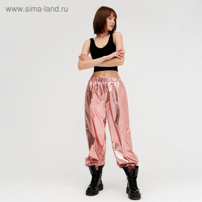 Брюки женские MINAKU: Trend zone, розовые, размер 38 (рост 152 см)