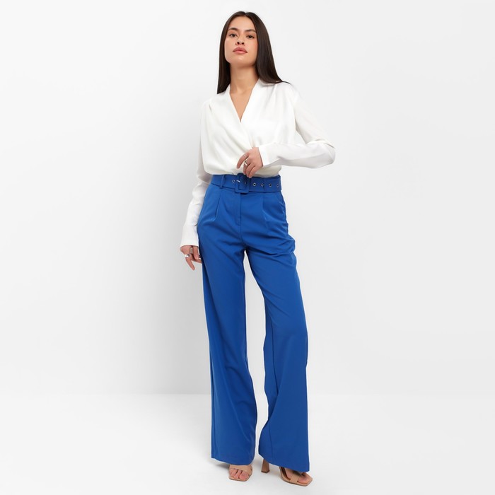 Брюки женские прямые MIST: Pants, размер 42, синие