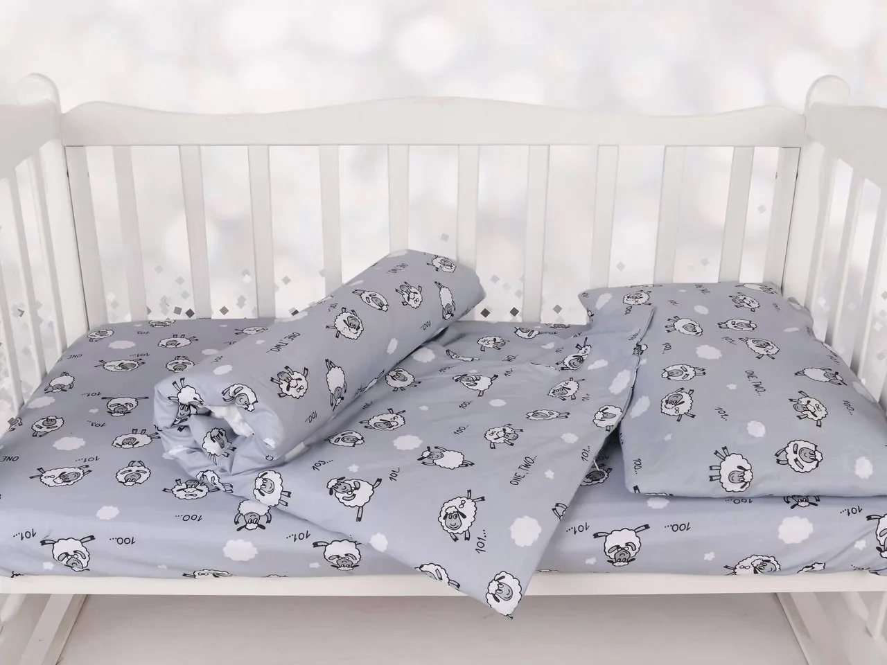 Детский комплект постельного белья Amarobaby Exclusive Soft Collection AMARO-3003-SCB (101 барашек)