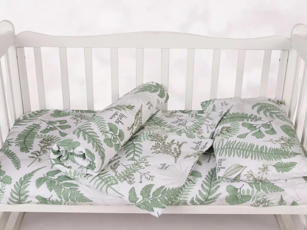 Детский комплект постельного белья Amarobaby Exclusive Soft Collection AMARO-3003-SCP (папоротники )
