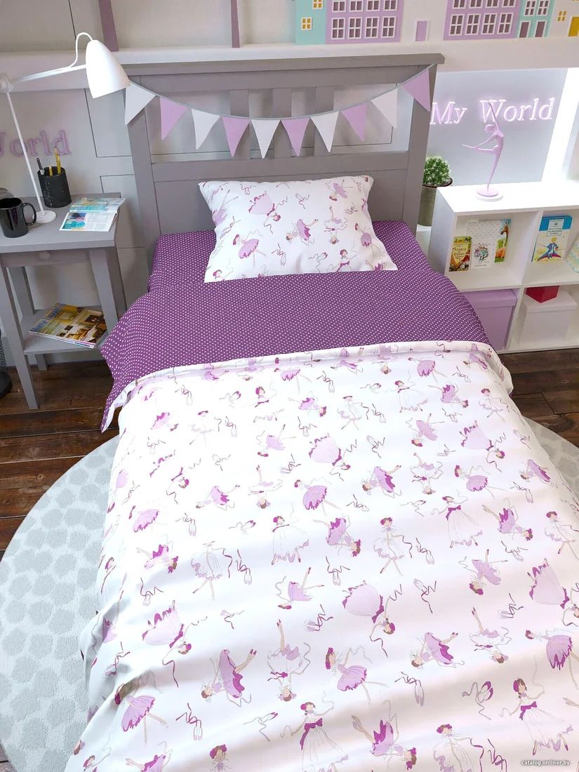 Детский комплект постельного белья Amarobaby Time to Sleep Амели AMARO-3403-BB (белый)