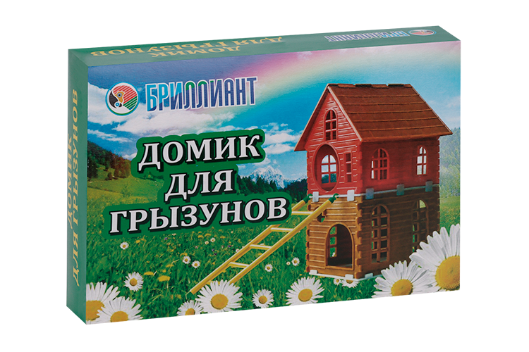 Домик д/хомяка двухэтажный микс цветов