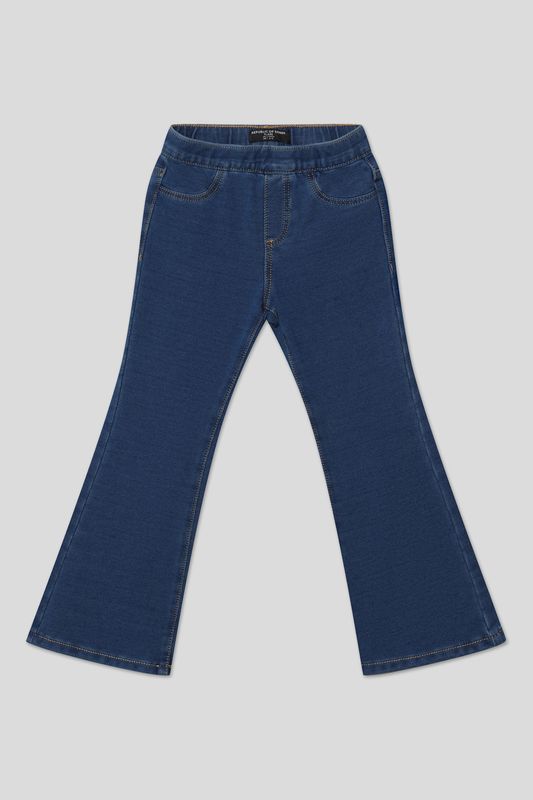 Джеггинсы клеш хлопковые на эластичном поясе Republic of Denim