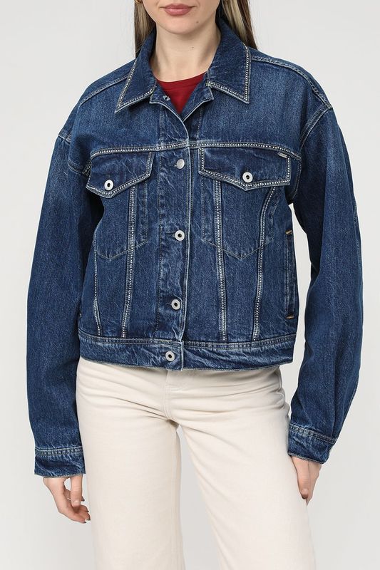 Джинсовая куртка с эффектом потертости PEPE JEANS