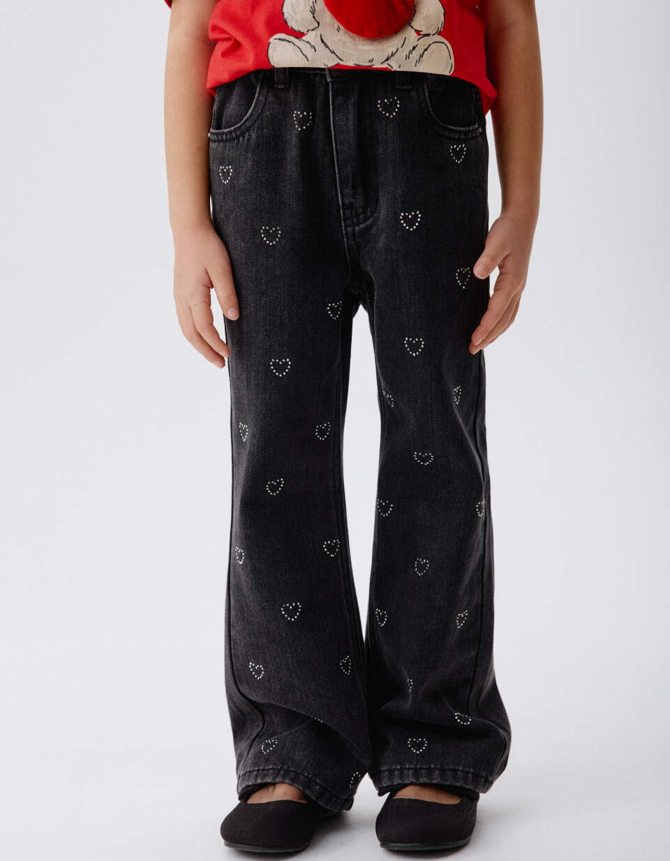 Джинсы Bootcut со стразами для девочек