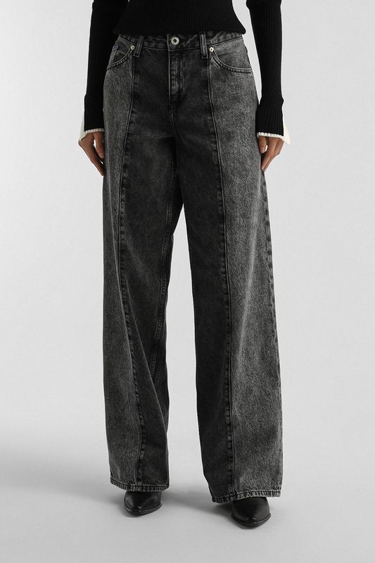 Джинсы комбинированные свободного кроя Karl Lagerfeld Jeans