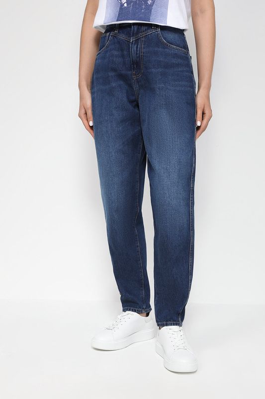 Джинсы мом с эффектом потертости PEPE JEANS