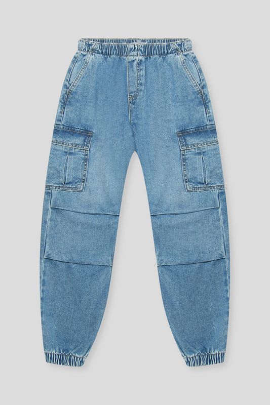Джинсы на эластичном поясе с карманами Republic of Denim