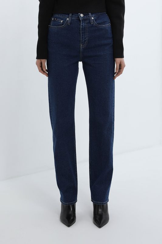 Джинсы однотонные прямого кроя Calvin Klein Jeans