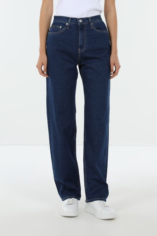 Джинсы однотонные прямого кроя Calvin Klein Jeans