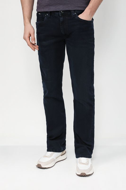 Джинсы однотонные прямого кроя PEPE JEANS