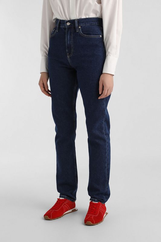 Джинсы однотонные с высокой талией Calvin Klein Jeans