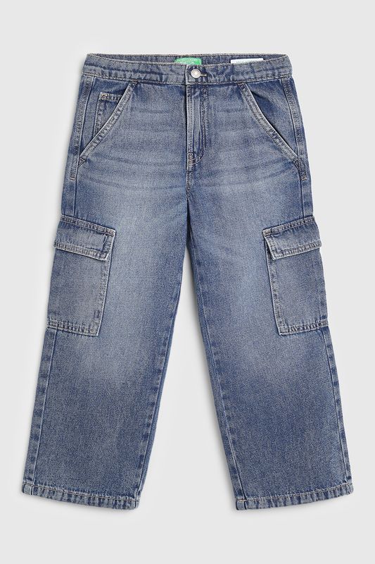 Джинсы прямого кроя с карманами Benetton