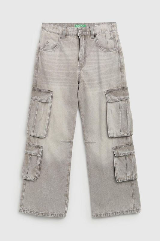 Джинсы прямого кроя с карманами Benetton