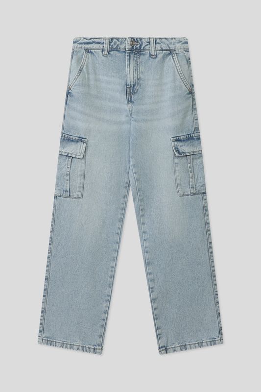 Джинсы с эффектом потертости и карманами Republic of Denim