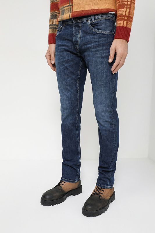 Джинсы с эффектом потертости PEPE JEANS