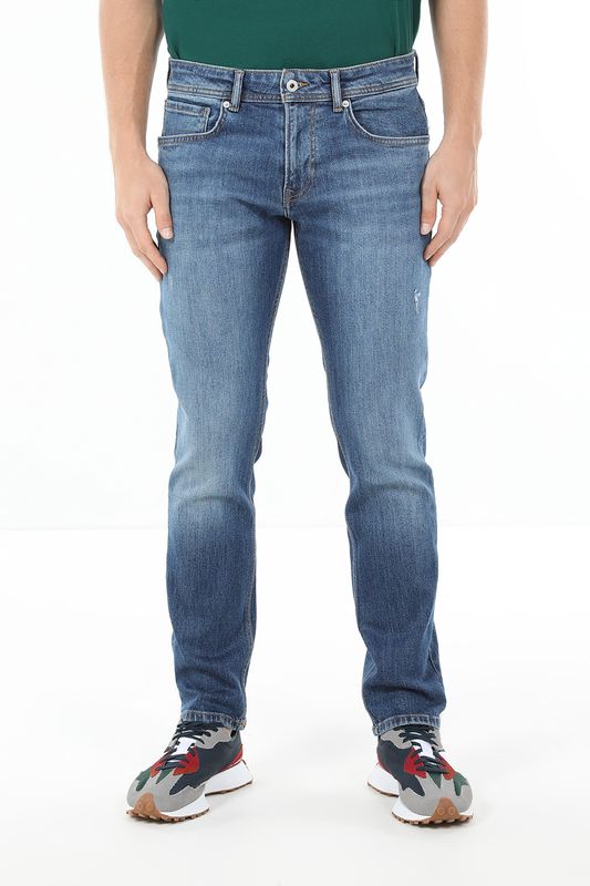 Джинсы с эффектом потертости PEPE JEANS