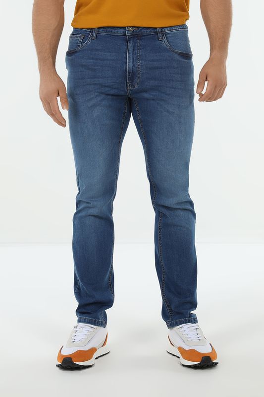 Джинсы с эффектом потертости Republic of Denim