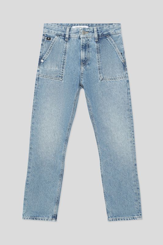 Джинсы с эффектом потертости с карманами Calvin Klein Jeans