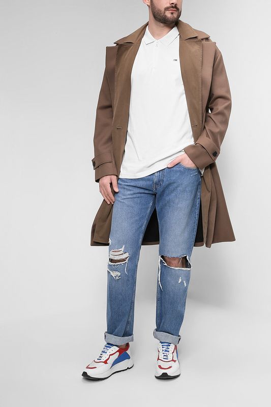 Джинсы с эффектом потертости Tommy Jeans