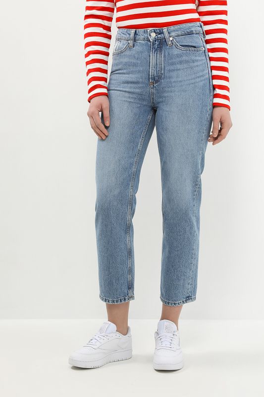 Джинсы с эффектом потертости укороченного кроя Marc O'Polo Denim