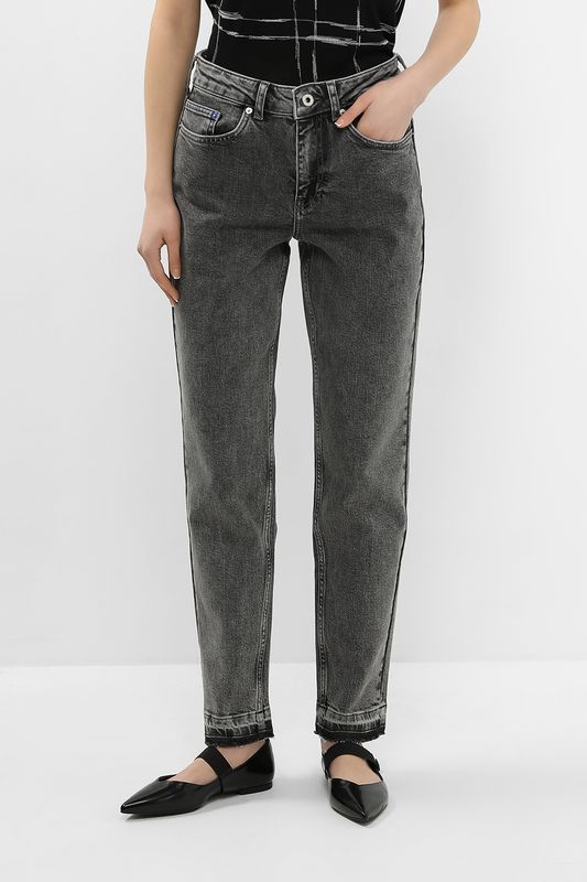 Джинсы с эффектом потертости зауженные Karl Lagerfeld Jeans