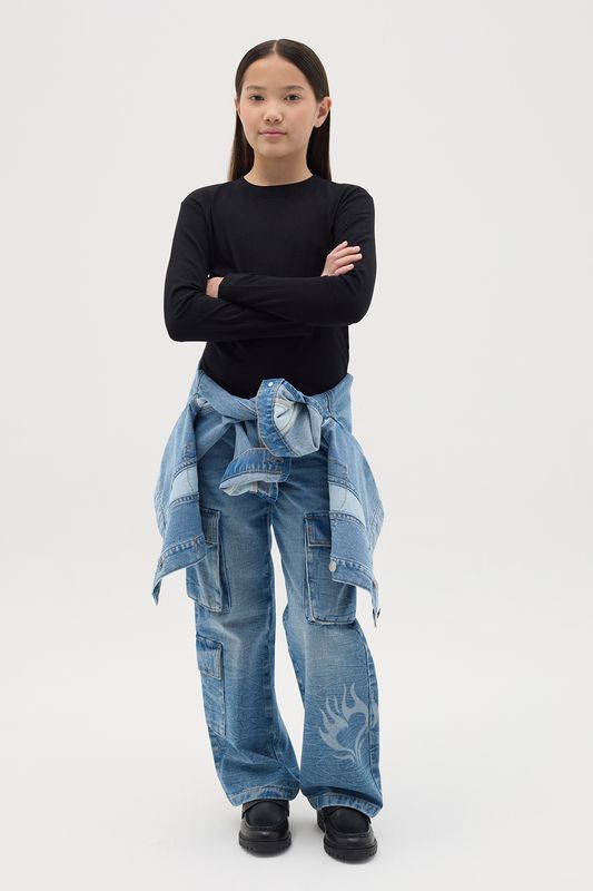 Джинсы с карманами и принтом Republic of Denim