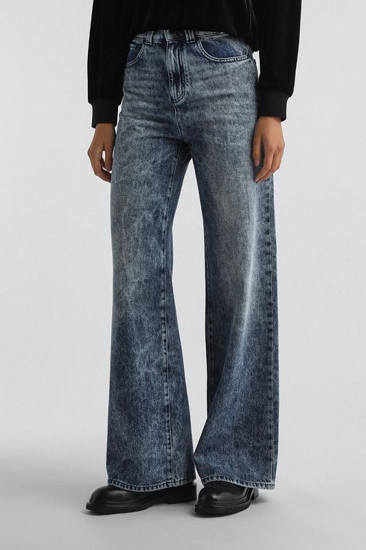 Джинсы с широкими брючинами EMPORIO ARMANI