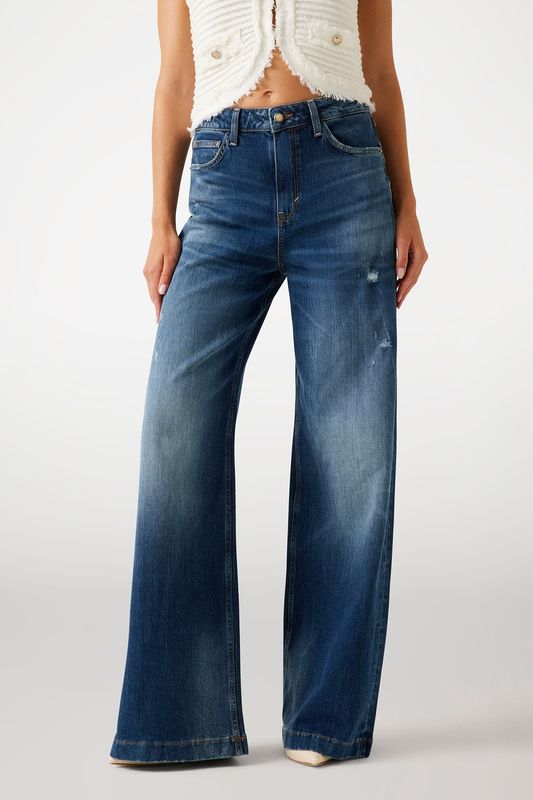 Джинсы с широкими брючинами Guess
