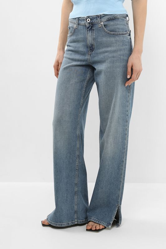 Джинсы свободного кроя с разрезами Karl Lagerfeld Jeans