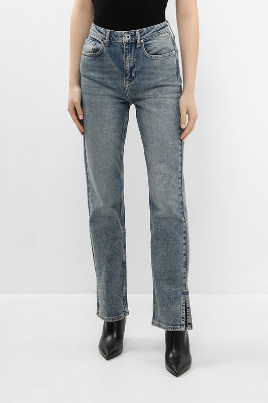 Джинсы зауженного кроя с разрезами Karl Lagerfeld Jeans
