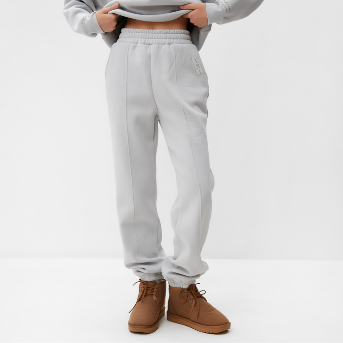 Джоггеры женские MIST Cozy style, серые, размер 50